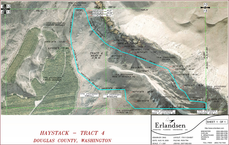 Meadows at Haystack  Tract 4 Topographical Map with Survey Data