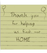 Actual Post-It note given to Lynn