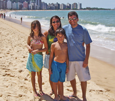 The Santos Family near their new home in Vit�ria, Brazil