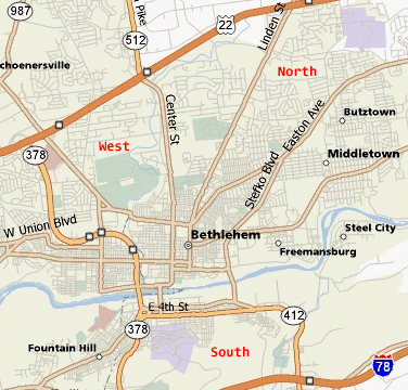 Map of Bethlehem