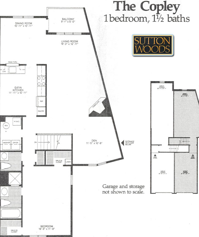 Copley floor plan for Sutton Woods Condos, Chatham NJ