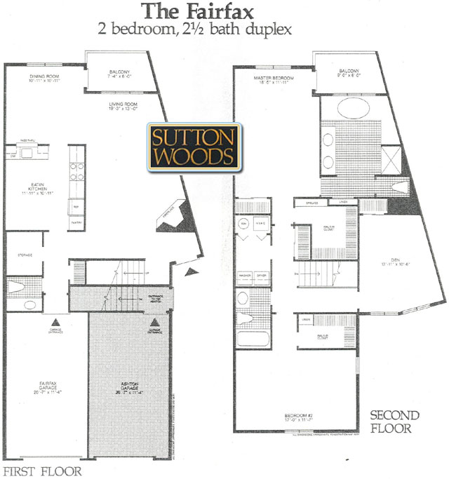 Fairfax floorplan, Sutton Woods Condos for Sale, Chatham NJ