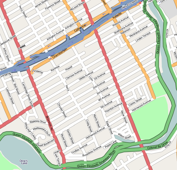 Map of the Glebe and Glebe Annex